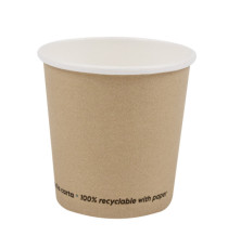 Bicchiere caffè - carta - 100 ml - avana - Signor Bio - conf. 50 pezzi