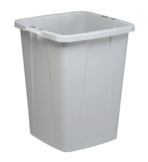 Bidone DURABIN - con maniglie - senza coperchio - 90 L - 52 x 61 x 49 cm - PP - grigio - Durable