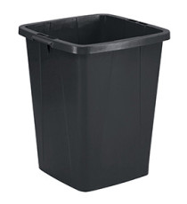 Bidone DURABIN - con maniglie - senza coperchio - 90 L - 52 x 61 x 49 cm - PP - nero - Durable