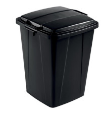 Bidone DURABIN - con maniglie - senza coperchio - 90 L - 52 x 61 x 49 cm - PP - nero - Durable