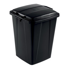 Bidone DURABIN - con maniglie - senza coperchio - 90 L - 52 x 61 x 49 cm - PP - nero - Durable