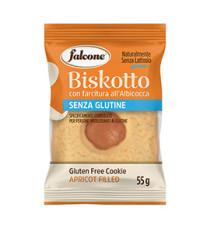 Biscotti farciti linea Biskotti -  albicocca - monoporzione da 55 gr - Falcone