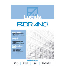 Blocco carta lucida - 21 x 29,7 cm - A4 - 10 fogli - 82gr - Fabriano