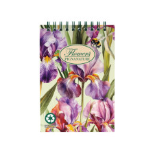 Blocco Nature Flowers - spiralato sul lato corto - A6 - 50 fogli - 80 gr - 5mm - Pigna