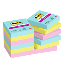 Blocco Post-it Super Sticky - 622-12SS-COS - 47,6 x 47,6 mm - colori Cosmic - 90 fogli - Post-it - conf. 12 pezzi