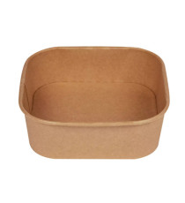 Bowl quadrata - 900ml - 17 x 17 cm - avana - Signor Bio - conf. 50 pezzi