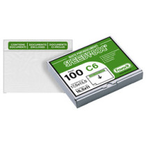 Busta adesiva Speedy Doc - con stampa contiene documenti - C6 (16,5 x 11 cm) - LDPE - trasparente - Favorit - conf. 10
