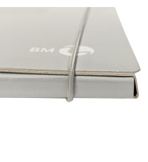 Cartella 3 lembi con elastico - A4 - dorso 1 cm - grigio chiaro - BM