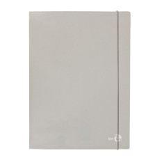 Cartella 3 lembi con elastico - A4 - dorso 1 cm - grigio chiaro - BM