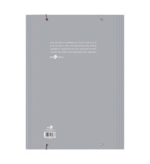 Cartella 3 lembi con elastico - A4 - dorso piatto - grigio chiaro - BM