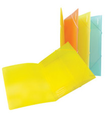 Cartella 3 lembi con elastico angolare Spring - A4 - dorso piatto - colori assortiti - Colorosa