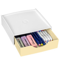 Cassettiera componibile Storage box -  18,6 x 18,5 x 6,4 cm  - giallo chiaro - Cep