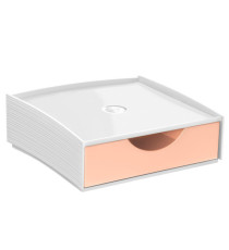 Cassettiera componibile Storage box -  18,6 x 18,5 x 6,4 cm  - pesca - Cep