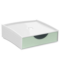 Cassettiera componibile Storage box -  18,6 x 18,5 x 6,4 cm  - verde salvia - Cep