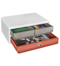 Cassettiera Moov'up Terra nova - 2 cassetti piccoli + 1 grande - 37 x 27,45 x 14,6 cm - multicolore - Cep
