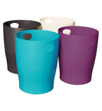 Cestino gettacarte Ecobin - linea Titane - 15 L - colori assortiti - Exacompta - Set 8 pezzi