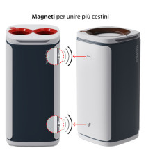 Cestino gettacarte Wastee - per raccolta differenziata - 60 L - Marrone/organico - Kobra