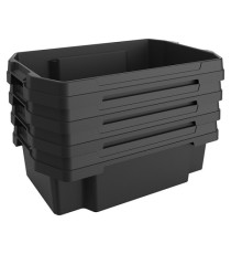 Contenitore multiuso FABER BOX - plastica - nero - 58,5 x 38,5 x 19,51 cm -  30 litri - Terry