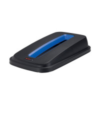 Coperchio per cestino SELECTO - con fessura - nero/blu - Rotho