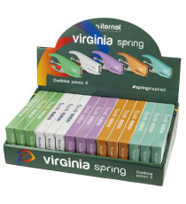 Cucitrice a pinza Virginia spring - 5 colori assortiti pastello - Iternet - Expo da 15 pezzi