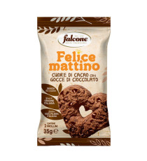 Cuore di cacao con gocce di cioccolato - monoporzione da 35 gr - Falcone