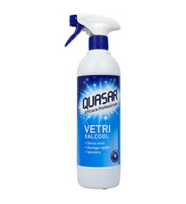 Detergente per vetri in spray Quasar - con alcool - flacone da 580 ml - Quasar