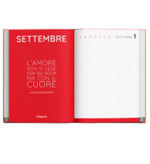 Diario - 12 mesi - copertina rigida antigraffio - nero - Colorosa