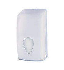 Dispenser carta igienica Stileco - interfogliata - 13,5 x 13,5 x 27,7 cm - 500 fogli - ABS - bianco - Medial Internation