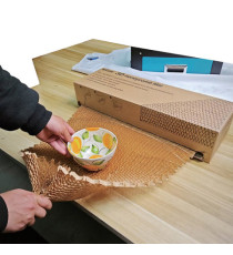 Dispenser in carta alveolare - 55 cm x 30 m - avana - Methodo