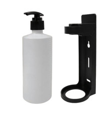 Dispenser Nenya - con supporto murale - 6,5 x 7,1 x 18,2 cm - 300 ml - ABS - nero - Medial International
