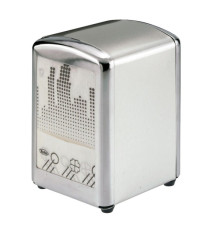 Dispenser tovaglioli da bar - 10x9x13 cm - argento - Leone