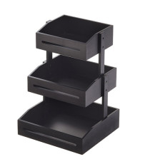 Espositore buffet - 3 piani - bamboo nero - H 41cm - Leone