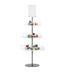 Espositore da terra a piramide - 50 x 50 x 156cm - Tecnostyl