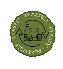 Etichetta in vinile raccolta differenziata Stik - plastica - autoadesiva - 10,5 x 10,5 cm - PVC - verde - Medial Interna