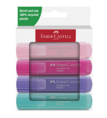 Evidenziatore Textliner 46 - colori assortiti pastel - Faber-Castell - astuccio 4 pezzi