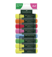 Evidenziatore Textliner 48 - punta a scalpello -  tratto 1,0-3,0-5,0mm - colori assortiti - Faber-Castell - 8 pezzi