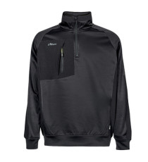Felpa mezza zip Leeds - taglia L - nero - U-Power