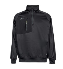 Felpa mezza zip Leeds - taglia XL - nero - U-Power