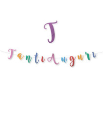 Festone Auguri - in cartoncino - 6 mt - Big Party