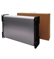 Gettacarte pieghevole Houdini - con coperchio - 35,5 x 26 x 71,5 cm - 40 L - acciaio inox -Medial International