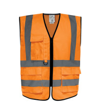 Gilet alta visibilità GILPOCK - poliestere riciclato - taglia L - arancio fluo - Deltaplus