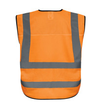Gilet alta visibilità GILPOCK - poliestere riciclato - taglia L - arancio fluo - Deltaplus