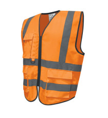 Gilet alta visibilità GILPOCK - poliestere riciclato - taglia XXL - arancio fluo - Deltaplus