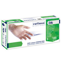 Guanti in vinile R36 - s/polvere - tg S - bianco - Reflexx - conf. 100 pezzi