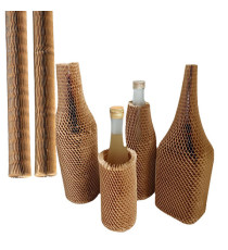 Manicotti in carta alveolare - 35 x 1 cm - avana - Methodo - conf. 20 pezzi