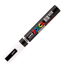 Marcatore a base d'acqua Uni Posca PC5MBR - punta brush 1.0 - 4.0mm - bianco  - Uni Mitsubishi