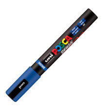 Marcatore a base d'acqua Uni Posca PC5MBR - punta brush 1.0 - 4.0mm - blu  - Uni Mitsubishi