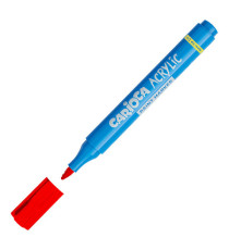 Marcatore Paint Marker acrilico - punta maxi - rosso - Carioca - conf. 8 pezzi
