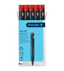 Marcatore permanente Maxx 130 - punta conica - Tratto 1,00-3,00mm - rosso - Schneider
