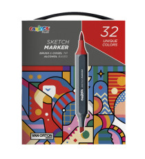 Marcatore Sketch marker - colori assortiti - Carioca Plus - conf. 32 pezzi
